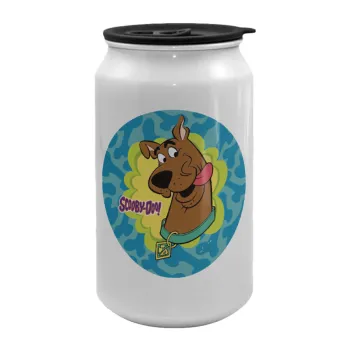 Scooby Doo, Κούπα ταξιδιού μεταλλική με καπάκι (tin-can) 500ml
