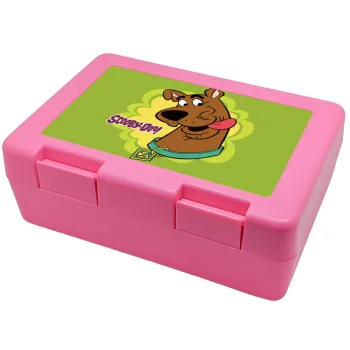 Scooby Doo, Παιδικό δοχείο κολατσιού ΡΟΖ 185x128x65mm (BPA free πλαστικό)