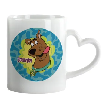 Scooby Doo, Mug heart handle, ceramic, 330ml
