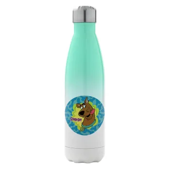 Scooby Doo, Μεταλλικό παγούρι θερμός Πράσινο/Λευκό (Stainless steel), διπλού τοιχώματος, 500ml