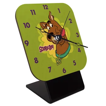 Scooby Doo, Quartz Table clock in natural wood (10cm)