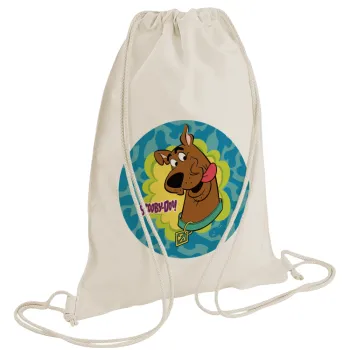 Scooby Doo, Backpack bag GYMBAG natural (28x40cm)