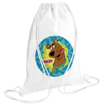 Scooby Doo, Backpack pouch GYMBAG white (28x40cm)