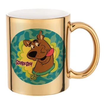 Scooby Doo, Κούπα κεραμική, χρυσή καθρέπτης, 330ml