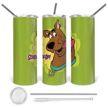 Scooby Doo, Tumbler stainless steel 600ml, with metal straw & cleaning brush