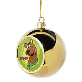 Scooby Doo, Golden Christmas tree ball ornament 8cm