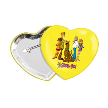 Scooby Doo Characters, Κονκάρδα παραμάνα καρδιά (57x52mm)