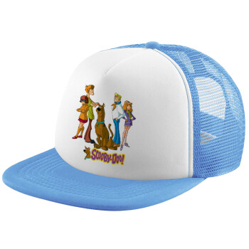 Scooby Doo Characters, Καπέλο Soft Trucker με Δίχτυ Γαλάζιο/Λευκό