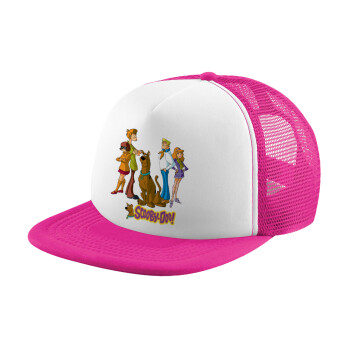 Scooby Doo Characters, Καπέλο Ενηλίκων Soft Trucker με Δίχτυ Pink/White (POLYESTER, ΕΝΗΛΙΚΩΝ, UNISEX, ONE SIZE)