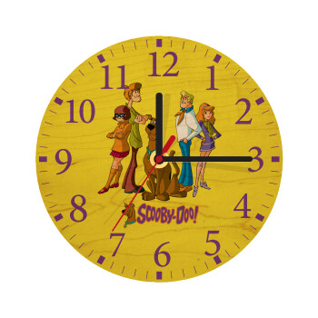 Scooby Doo Characters, Ρολόι τοίχου ξύλινο plywood (20cm)