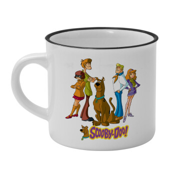Scooby Doo Characters, Κούπα κεραμική vintage Λευκή/Μαύρη 230ml