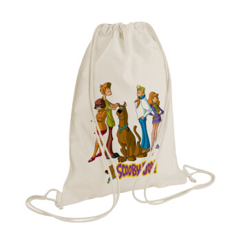Scooby Doo Characters, Backpack bag GYMBAG natural (28x40cm)