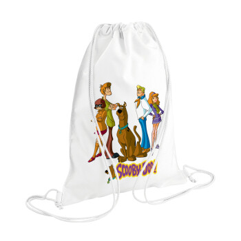 Scooby Doo Characters, Backpack pouch GYMBAG white (28x40cm)