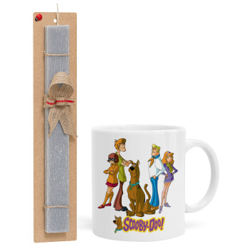 Scooby Doo Characters, Πασχαλινό Σετ, Κούπα κεραμική (330ml) & πασχαλινή λαμπάδα αρωματική πλακέ (30cm) (ΓΚΡΙ)