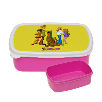 Scooby Doo Characters, ΡΟΖ παιδικό δοχείο φαγητού (lunchbox) πλαστικό (BPA-FREE) Lunch Βox M18 x Π13 x Υ6cm