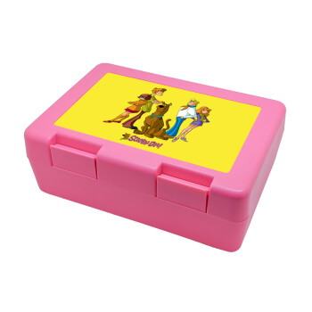 Scooby Doo Characters, Children's cookie container PINK 185x128x65mm (BPA free plastic)