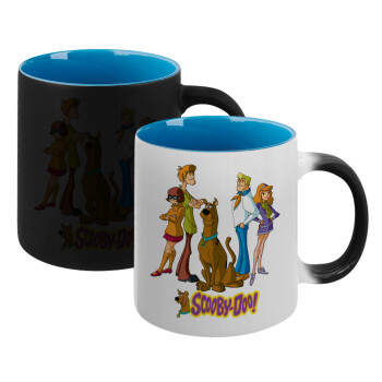 Scooby Doo Characters, Κούπα Μαγική εσωτερικό μπλε, κεραμική 330ml που αλλάζει χρώμα με το ζεστό ρόφημα (1 τεμάχιο)