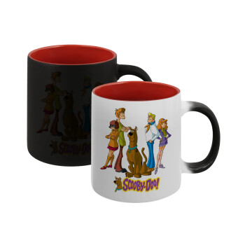 Scooby Doo Characters, Κούπα Μαγική εσωτερικό κόκκινο, κεραμική, 330ml που αλλάζει χρώμα με το ζεστό ρόφημα (1 τεμάχιο)