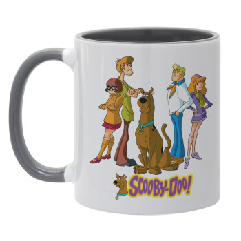 Scooby Doo Characters, Κούπα χρωματιστή γκρι, κεραμική, 330ml