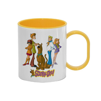 Scooby Doo Characters, Κούπα (πλαστική) (BPA-FREE) Polymer Κίτρινη για παιδιά, 330ml