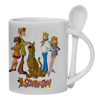 Scooby Doo Characters, Κούπα, κεραμική με κουταλάκι, 330ml (1 τεμάχιο)