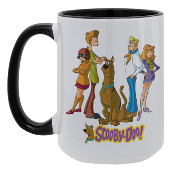 Scooby Doo Characters, Κούπα Mega 15oz, κεραμική Μαύρη, 450ml