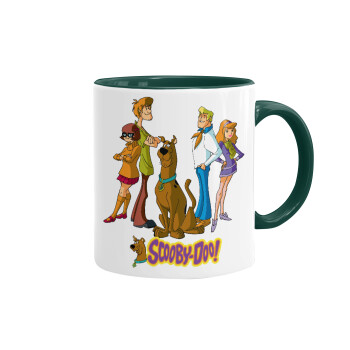 Scooby Doo Characters, Κούπα χρωματιστή πράσινη, κεραμική, 330ml