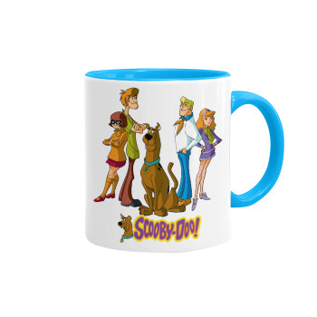 Scooby Doo Characters, Κούπα χρωματιστή γαλάζια, κεραμική, 330ml