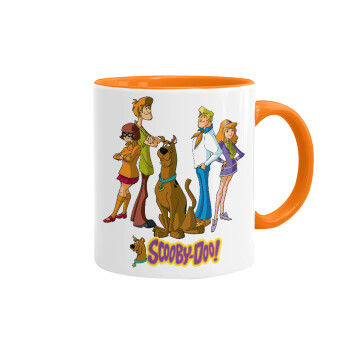 Scooby Doo Characters, Κούπα χρωματιστή πορτοκαλί, κεραμική, 330ml