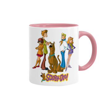 Scooby Doo Characters, Κούπα χρωματιστή ροζ, κεραμική, 330ml