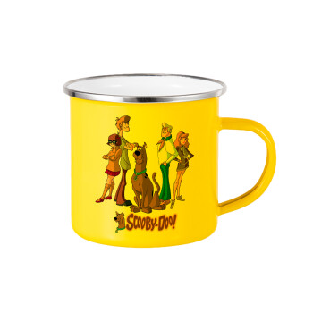Scooby Doo Characters, Κούπα Μεταλλική εμαγιέ Κίτρινη 360ml