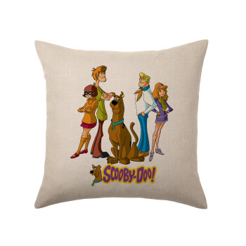 Scooby Doo Characters, Μαξιλάρι καναπέ ΛΙΝΟ 40x40cm περιέχεται το  γέμισμα
