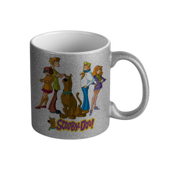 Scooby Doo Characters, Κούπα Ασημένια Glitter που γυαλίζει, κεραμική, 330ml
