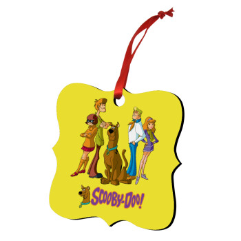 Scooby Doo Characters, Χριστουγεννιάτικο στολίδι polygon ξύλινο 7.5cm