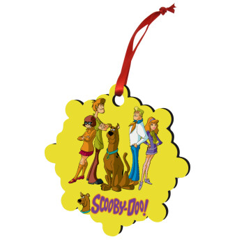 Scooby Doo Characters, Χριστουγεννιάτικο στολίδι snowflake ξύλινο 7.5cm