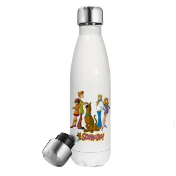 Scooby Doo Characters, Metal mug thermos White (Stainless steel), double wall, 500ml