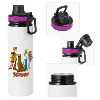 Scooby Doo Characters, Metallic water bottle with safety lid, 850ml aluminum