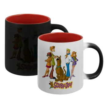Scooby Doo Characters, Κούπα Μαγική εσωτερικό κόκκινο, κεραμική, 330ml που αλλάζει χρώμα με το ζεστό ρόφημα