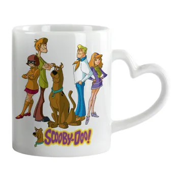 Scooby Doo Characters, Mug heart handle, ceramic, 330ml