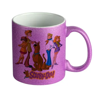 Scooby Doo Characters, Κούπα Μωβ Glitter που γυαλίζει, κεραμική, 330ml