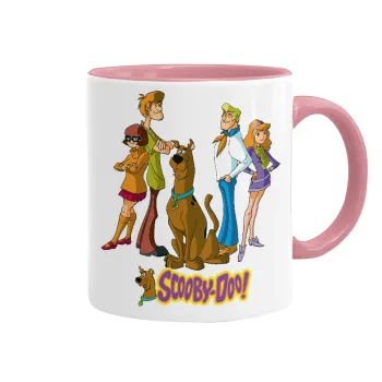 Scooby Doo Characters, Κούπα χρωματιστή ροζ, κεραμική, 330ml