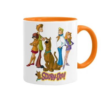 Scooby Doo Characters, Κούπα χρωματιστή πορτοκαλί, κεραμική, 330ml