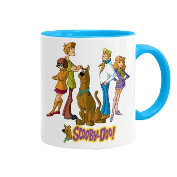 Scooby Doo Characters, Mug colored light blue, ceramic, 330ml