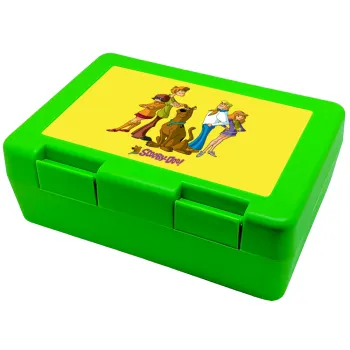 Scooby Doo Characters, Παιδικό δοχείο κολατσιού ΠΡΑΣΙΝΟ 185x128x65mm (BPA free πλαστικό)
