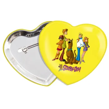 Scooby Doo Characters, Κονκάρδα παραμάνα καρδιά (57x52mm)