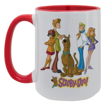 Scooby Doo Characters, Κούπα Mega 15oz, κεραμική Κόκκινη, 450ml