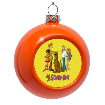 Scooby Doo Characters, Orange Christmas tree ornament bauble 8cm