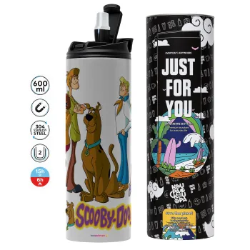Scooby Doo Characters, Tumbler ποτήρι θερμό ΓΚΡΙ από ανοξείδωτο ατσάλι 600ml
