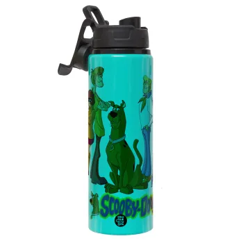 Scooby Doo Characters, Μεταλλικό παγούρι νερού με καπάκι ασφαλείας, αλουμινίου 850ml