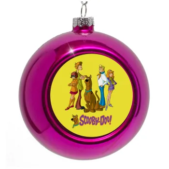 Scooby Doo Characters, Στολίδι Χριστουγεννιάτικη μπάλα δένδρου Μωβ 8cm